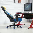 Sedia da Gaming Ergonomica 74x63x118,5- cm  Nera Blu e Giallo-7