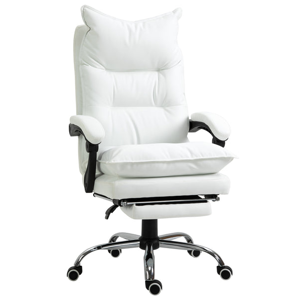 Präsidentenbüro-Relax-Sessel aus Kunstleder mit weißer Fußstütze online