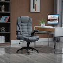 Sedia Poltrona Presidenziale da Ufficio 67x72x110-120 cm in Tessuto Grigio-2