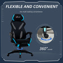 Sedia da Gaming Ergonomica 65x65x119-129 cm in Tessuto Nero-7