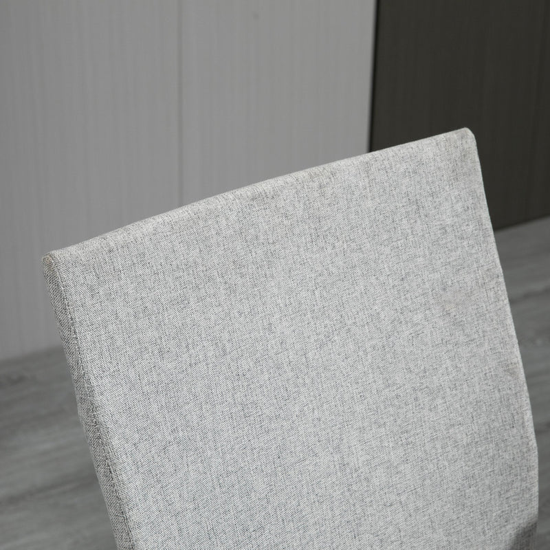 Sedia Ergonomica e Girevole da Ufficio in Tessuto Grigio 61x61x89-99 cm-9