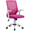 Sedia Operativa da Ufficio 62,5x55x94-104 cm in Tessuto Rosa-1