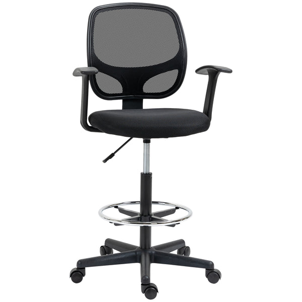 Bürostuhl 60x56x110-132 cm in schwarzem Netzstoff sconto