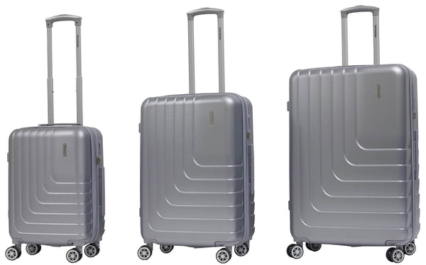 acquista Set mit 3 starren Trolley-Koffer aus ABS 4 TSA Ravizzoni Titanium Silver Wheels