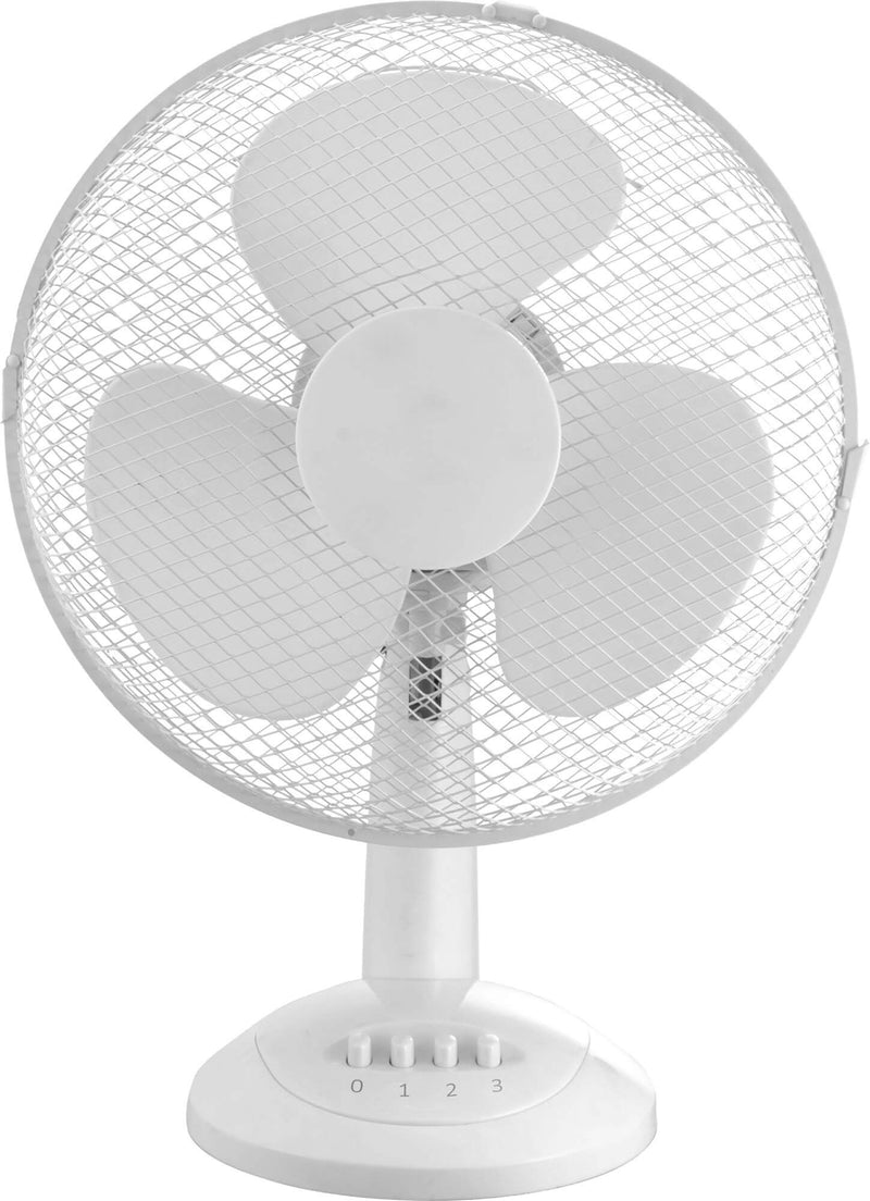 Ventilatore da Tavolo Ø30 cm 3 Velocità 35W Bauer Bianco-1