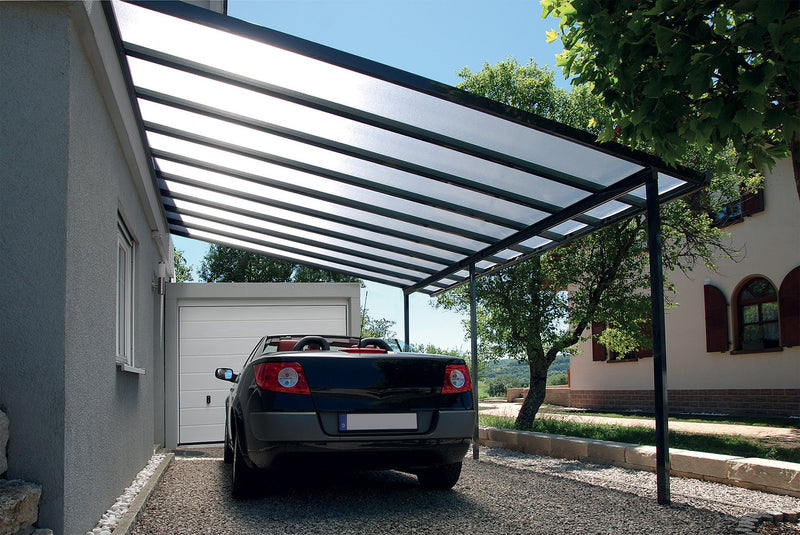 Pergola da Giardino 4,06x5,46m in Alluminio e Policarbonato Emilia-N21 Opalino Bianco-10