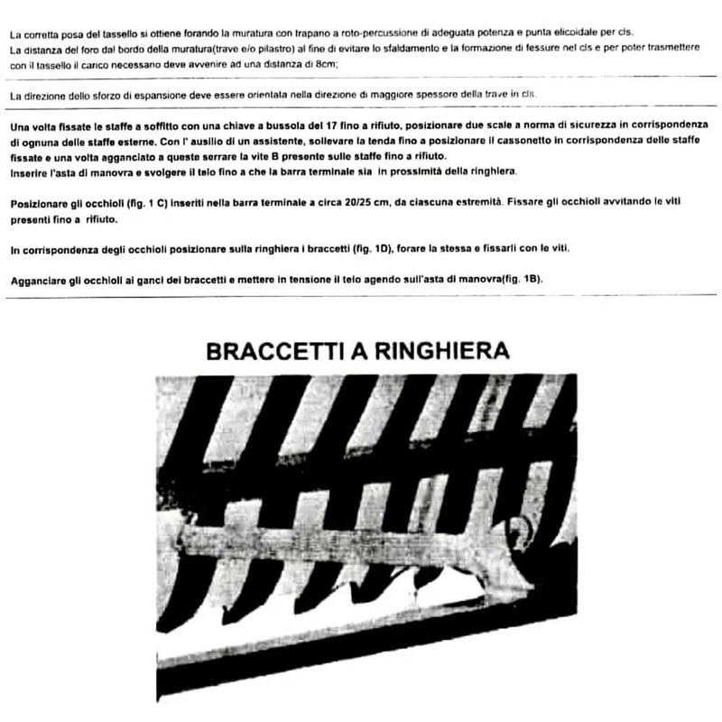 Tenda da Sole a Caduta 2x2,5m Tessuto in Poliestere Disegno P3030-3