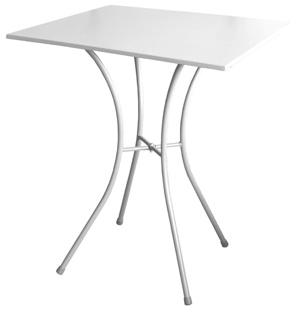 prezzo Garten Couchtisch 60 x 60 x 72 cm in Bauer Luna White Steel