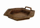 Vassoio Rettangolare 44x50xh7/10 cm con 2 Manici in Rattan Birman-2