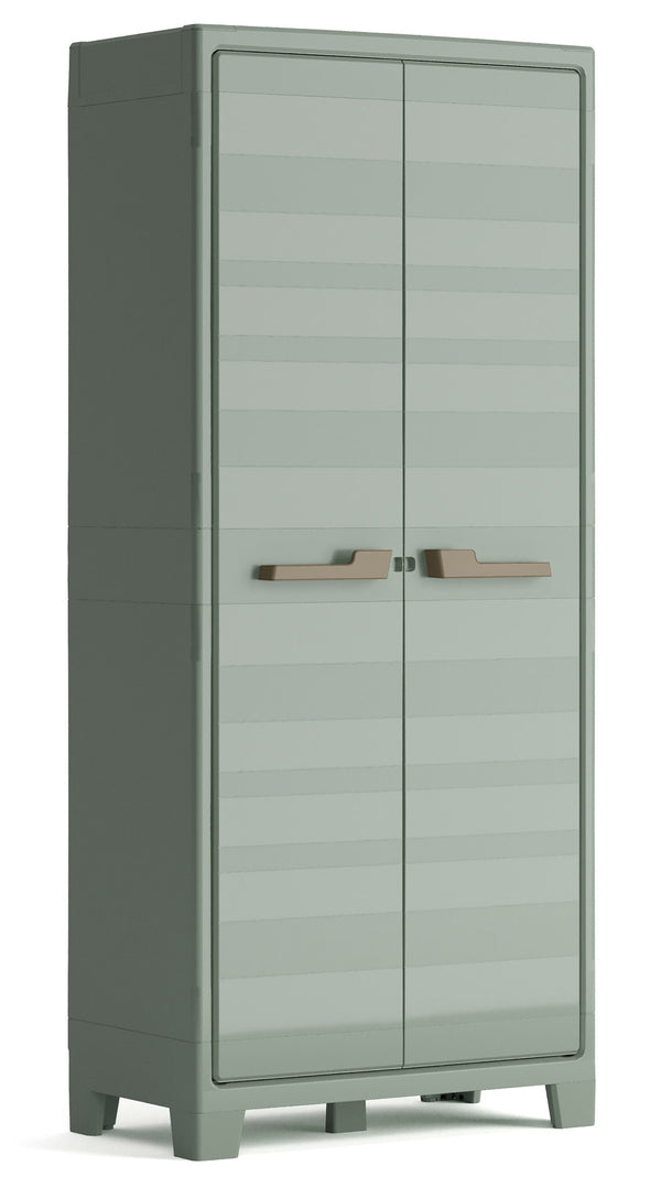 prezzo Gartenschrank 4 Böden 80 x 44 x 182 cm Keter Planet Outdoor Hoch Grau und Grün