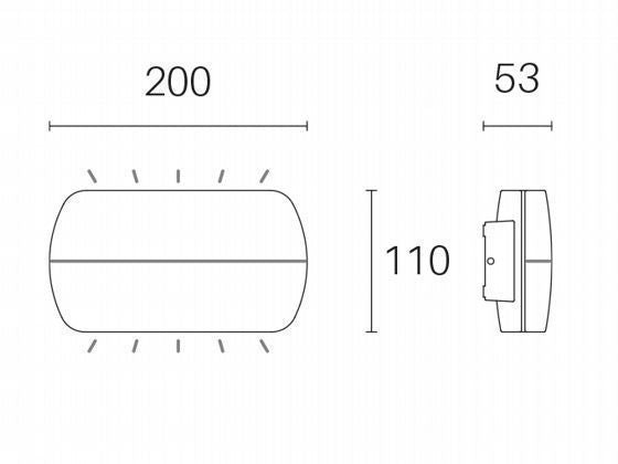 Applique da Esterno a LED 5W+5W 3000K Sovil Grigio-2