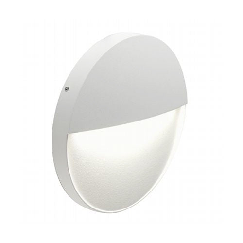 Faretto Segnapassi a Semi Incasso da Esterno a LED Grande Sovil Geo Round Bianco-1