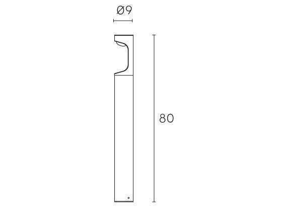 Lampada Palo Alto da Giardino a LED 9W 4000K Sovil Grigio-2