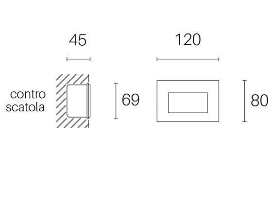 Lampada Segna Passo Rettangolare da Incasso a Parete a LED 3W 4000K Sovil Grigio-2