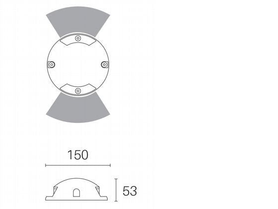 Lampada Segna Passo da Esterno a LED 3W 4000K Sovil Grigio-2