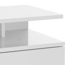 Set 2 Comodini Sospesi 35x32x22,5 cm in Legno  Bianco Lucido-7