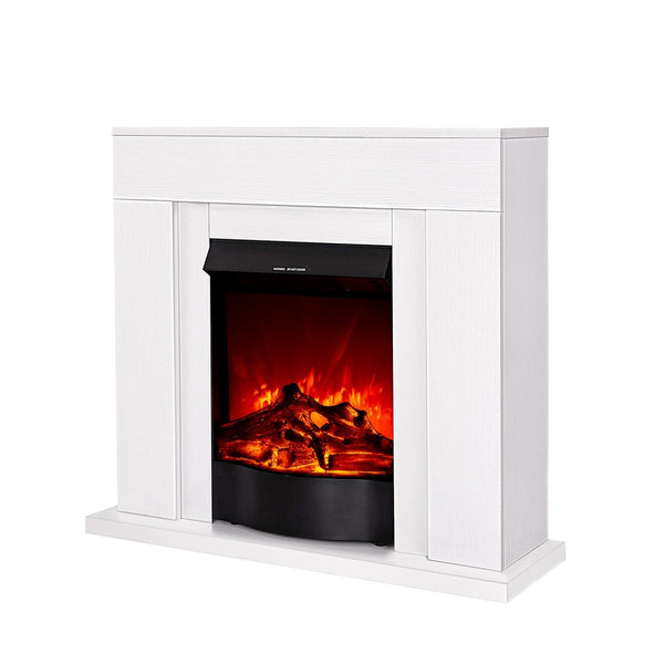 acquista Camino Elettrico da Pavimento 85x95x30 cm Effetto Fiamma 1600W Arthur & Corsica Bianco