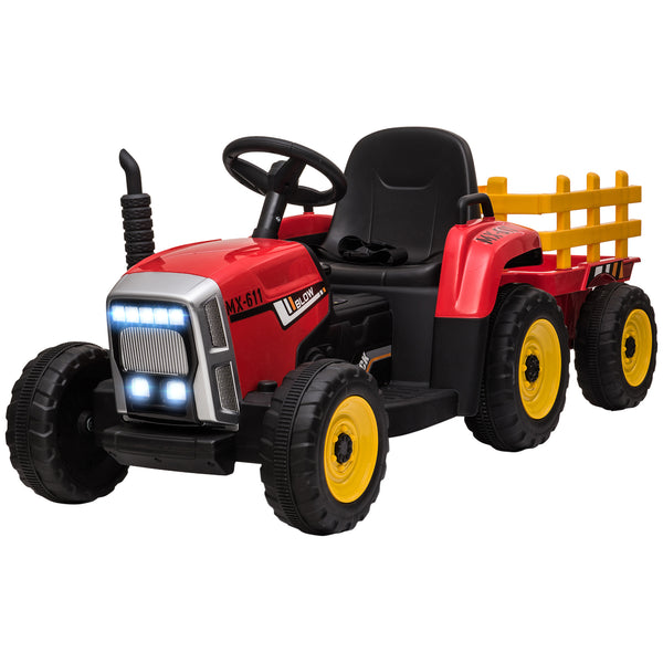 Trattore Elettrico per Bambini 12V con Rimorchio Rosso prezzo