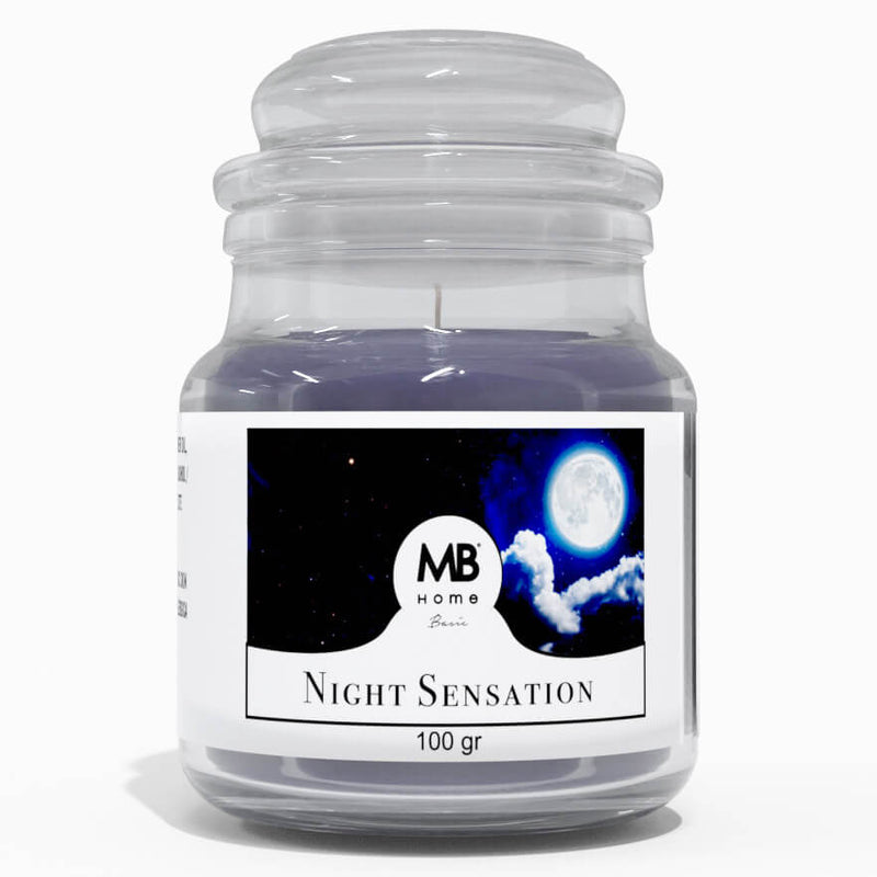 Candela Profumata 100 gr in Cera Vegetale Vasetto in Vetro Night Sensation -1