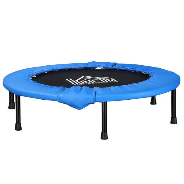 sconto Fitnesstrampolin Ø96,5 cm aus Stahl und schwarzem und blauem PVC