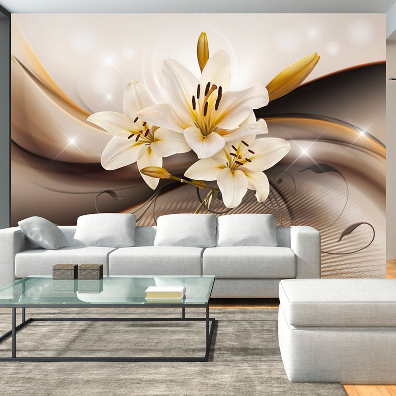 Fotomurale - Golden Lily 300X210 cm Carta da Parato Erroi-1