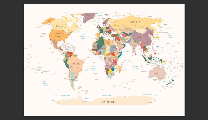 Fotomurale - Mappa Del Mondo 300X210 cm Carta da Parato Erroi-2