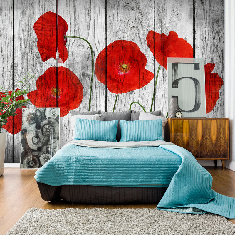 Fotomurale - Tale Of Red Poppies 300X210 cm Carta da Parato Erroi-1