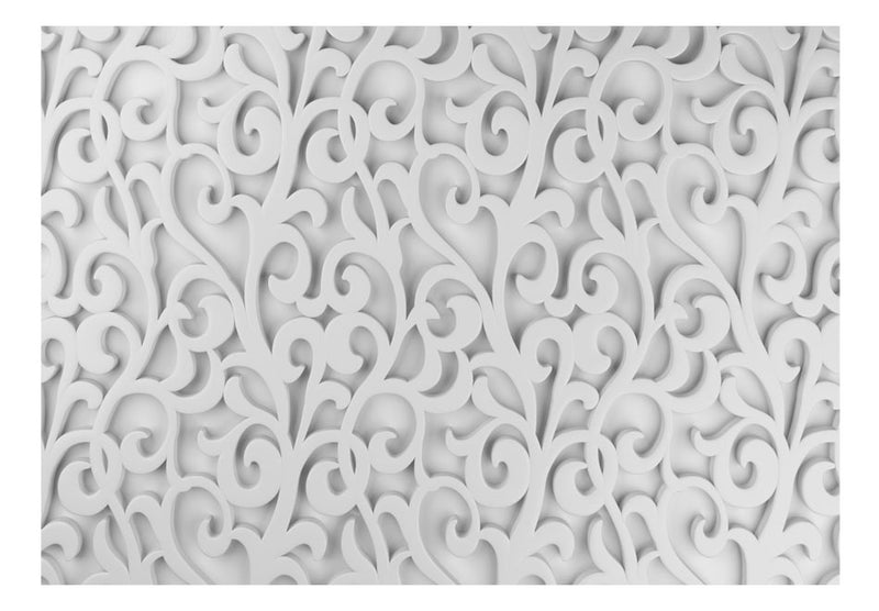 Carta da Parati Fotomurale - White Ornament 400x280 cm Erroi-2