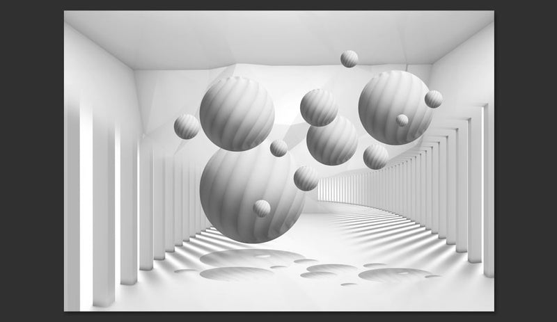 Fotomurale - Balls in White 400X280 cm Carta da Parato Erroi-2