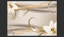 Fotomurale - Lilies And The Gold Spirals 400X280 cm Carta da Parato Erroi-2