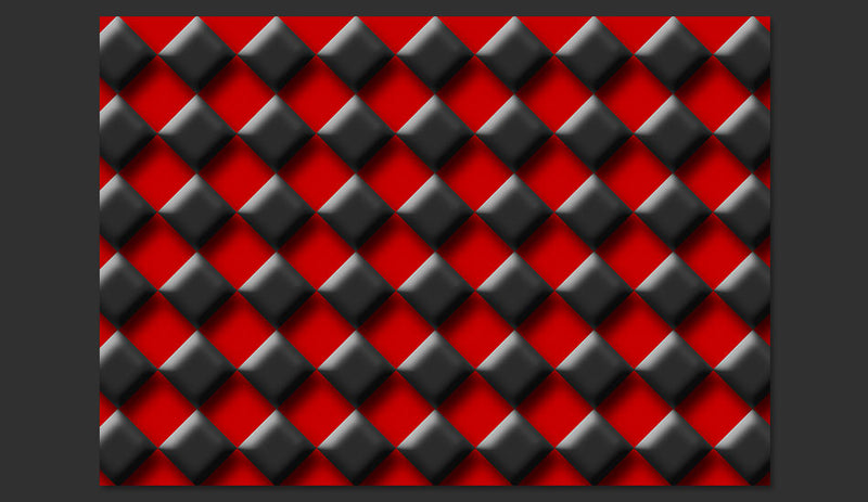 Fotomurale - Red & Black Chessboard 400X280 cm Carta da Parato Erroi-2
