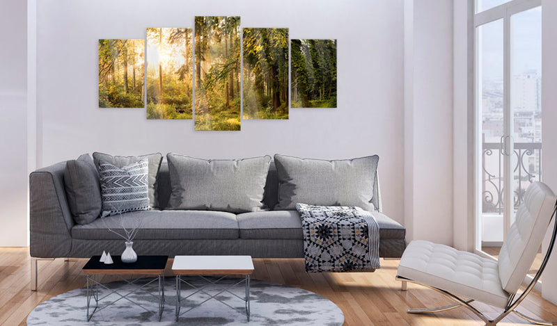 Quadro su Vetro Acrilico - Magic Of Forest 100x50cm Erroi-2