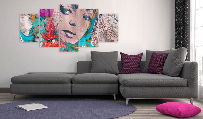 Quadro su Vetro Acrilico - Colourful Coquette 100x50cm Erroi-2