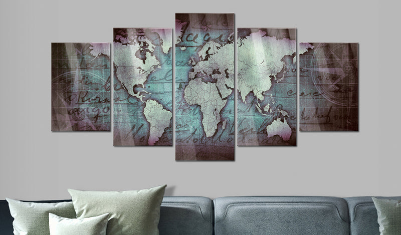 Quadro su Vetro Acrilico - Acrylic Prints - Bronze Map II 100x50cm Erroi-2