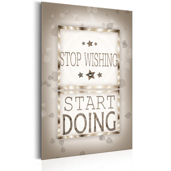 online Blechschild - Sätze - Stop Wishing 31x46cm Erroi