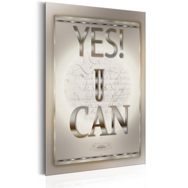 Blechschild - Sätze - Yes U Can 31x46cm Erroi prezzo