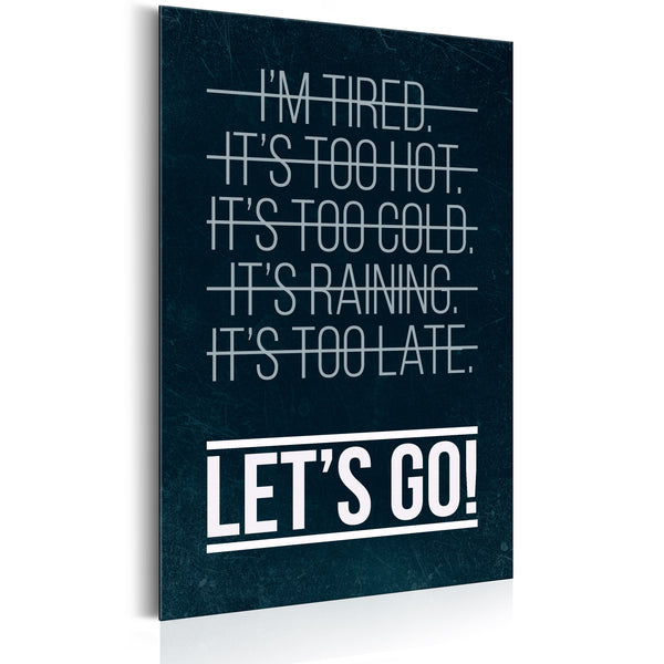 sconto Blechschild - Lebensmanifest - Let's Go! 31x46cm Fehler