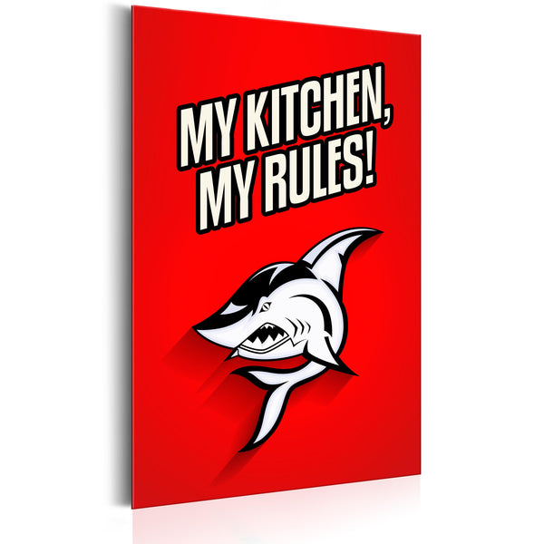 prezzo Blechschild - Funny - My Kitchen, My Rules! 31x46cm Fehler