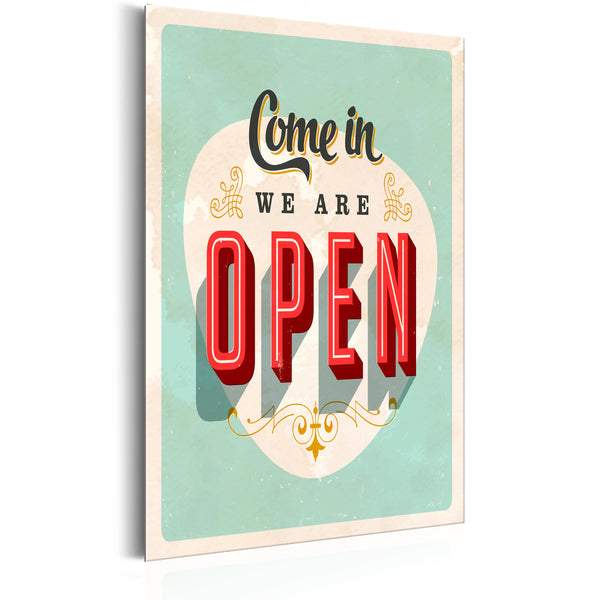 sconto Blechschild - Come In, We Are Open 31x46cm Erroi