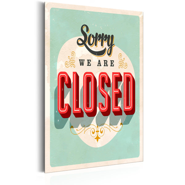 Blechschild - Sorry We Are Closed 31x46cm Erroi acquista