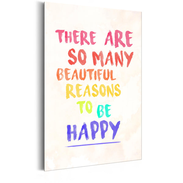 acquista Blechschild - Reasons To Be Happy 31x46cm Erroi