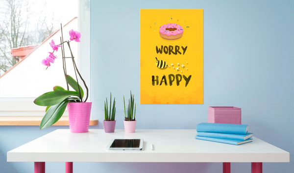 online Blechschild - Don't Worry Be Happy 31x46cm Erroi