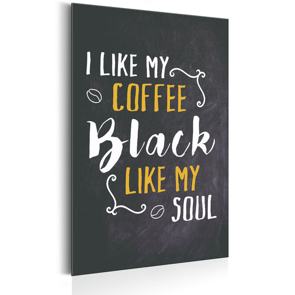 acquista Blechschild - Coffee Lovers - Black Like My Soul 31x46cm Erroi