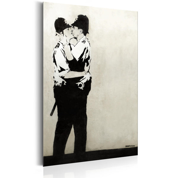 prezzo Metallschild – Kissing Coppers von Banksy 31 x 46 cm Erroi