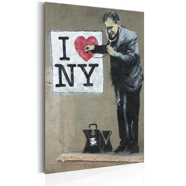 Metallschild - I Love New York von Banksy 31x46cm Erroi prezzo