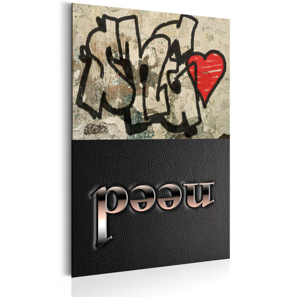 Blechschild - Wortpuzzle - Graffiti 31x46cm Erroi sconto