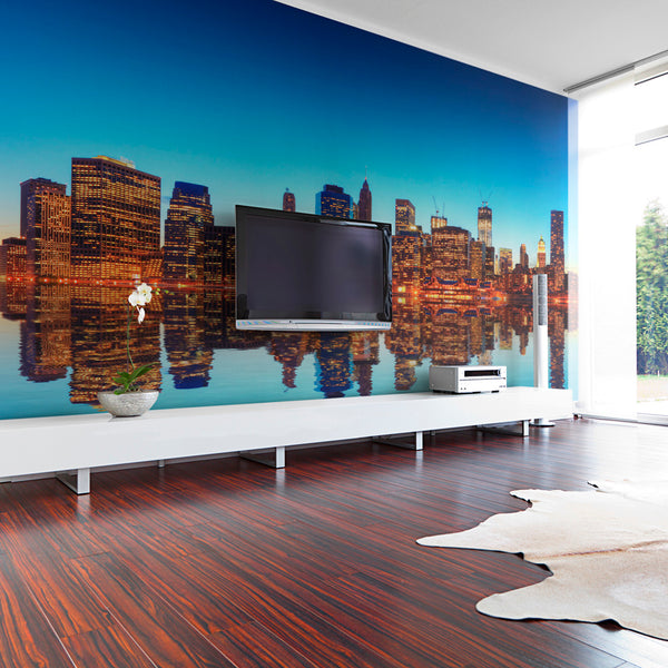 sconto Fototapete – Skyline von New York aus dem Wasser 450x270cm Erroi