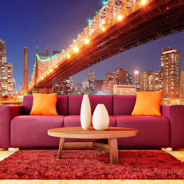 sconto Fototapete – Fiery Brooklyn Bridge 450x270cm Erroi