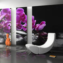 Carta da Parati Fotomurale - Momento di Relax - Un'Orchidea e Pietre Zen 450x270 cm Erroi-1