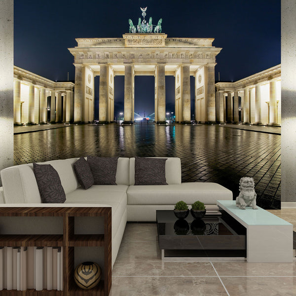 sconto Fototapete Brandenburger Tor bei Nacht 450x270cm Erroi